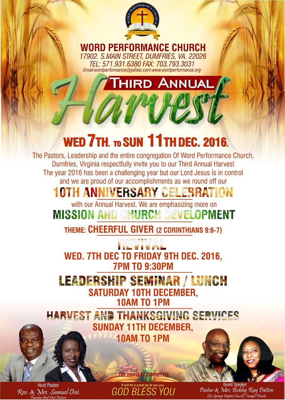 Third Annual Harvest